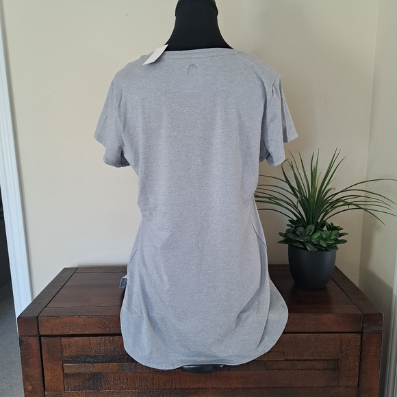 Head Active Short Sleeved Tee Women's Large Grey Workout Top NWT - Picture 3 of 10